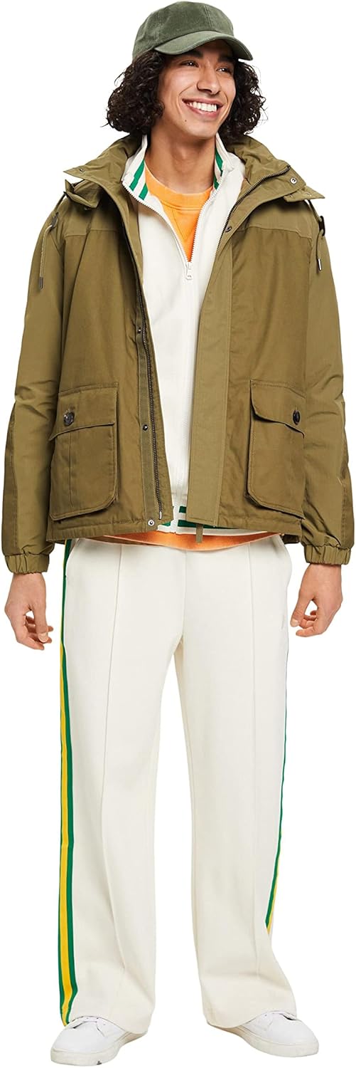 ESPRIT Utility-Jacke mit abnehmbarer Kapuze L LIGHT KHAKI, L LIGHT KHAKI
