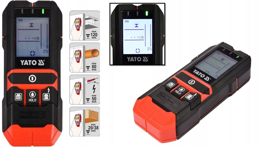 Yato DIG Detektor mit Feuchtigkeitstest 4in1