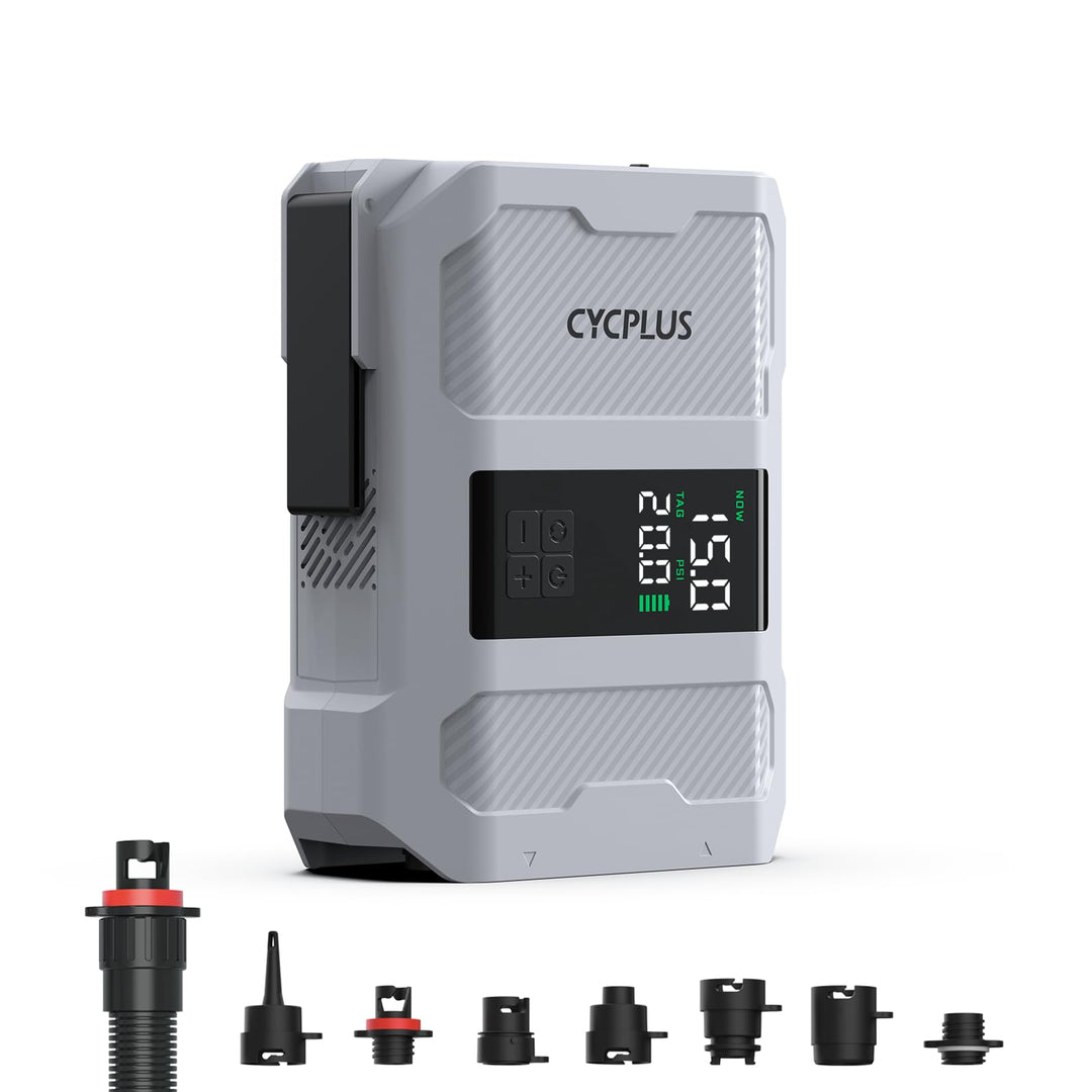 CYCPLUS SUP Pumpe, 20PSI, 5200mAh Akku, Aufpumpen &amp; Ablassen | Zwei-Stufen-Aufpumpen, Auto-Stopp &amp; D