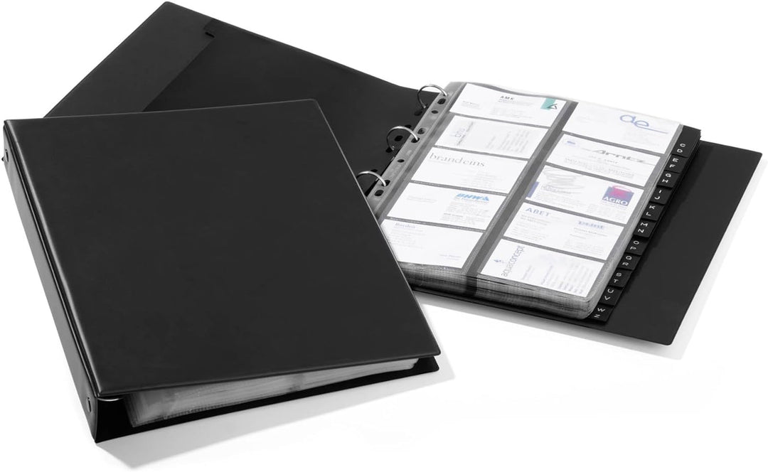 Durable Visitenkartenringbuch Visifix A4 Economy, für 400 Visitenkarten, inkl. Register A-Z, schwarz