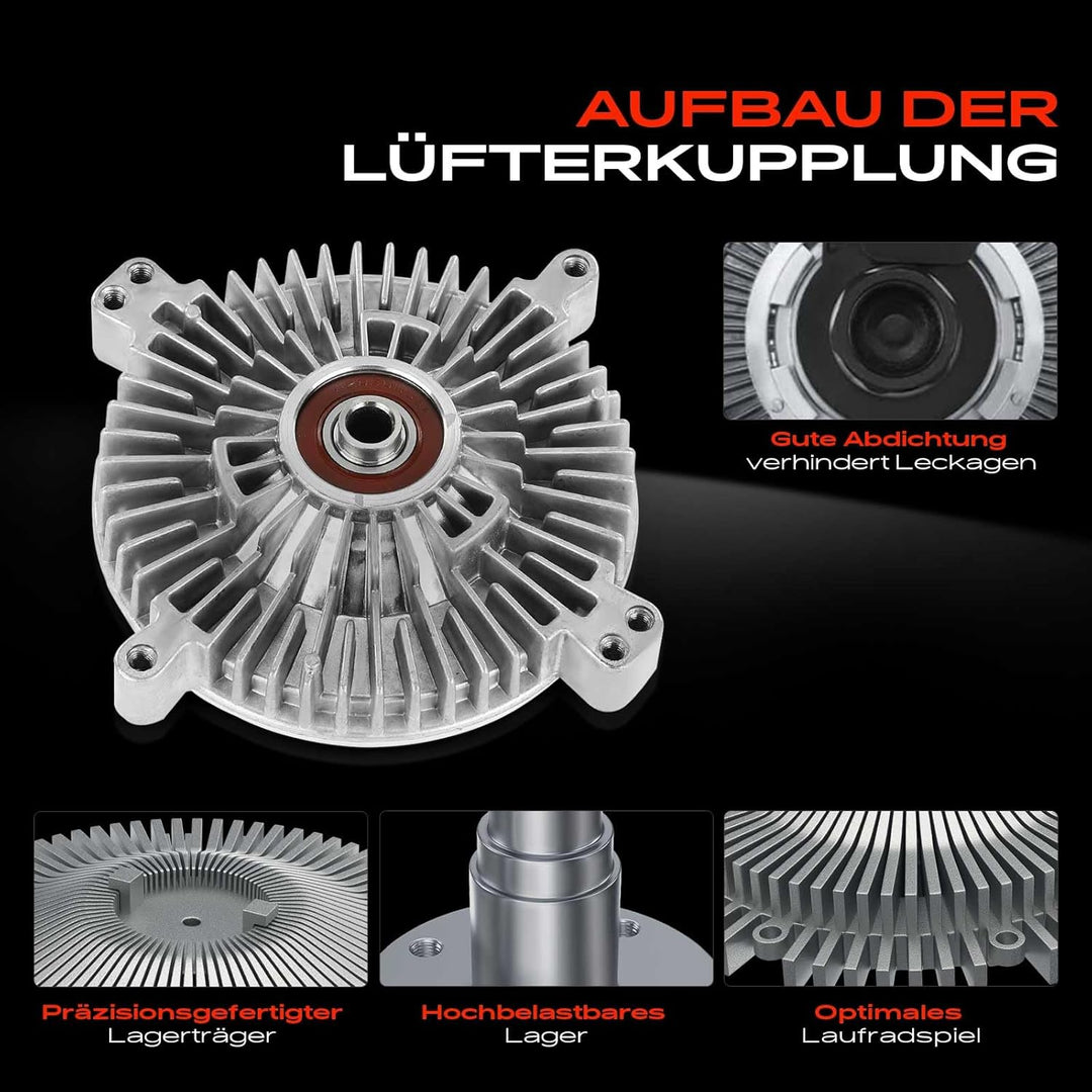 Frankberg Lüfterkupplung Kühlerlüfter Kompatibel mit 124 Stufenheck W124 400E 4.2 500E 4.2L 5.0L 199