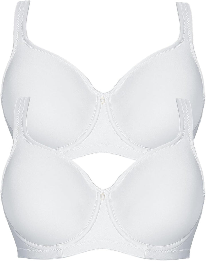 VIANIA! 2er Pack Minimizer Bügel BH Basic 14586 75E Weiss, 75E Weiß