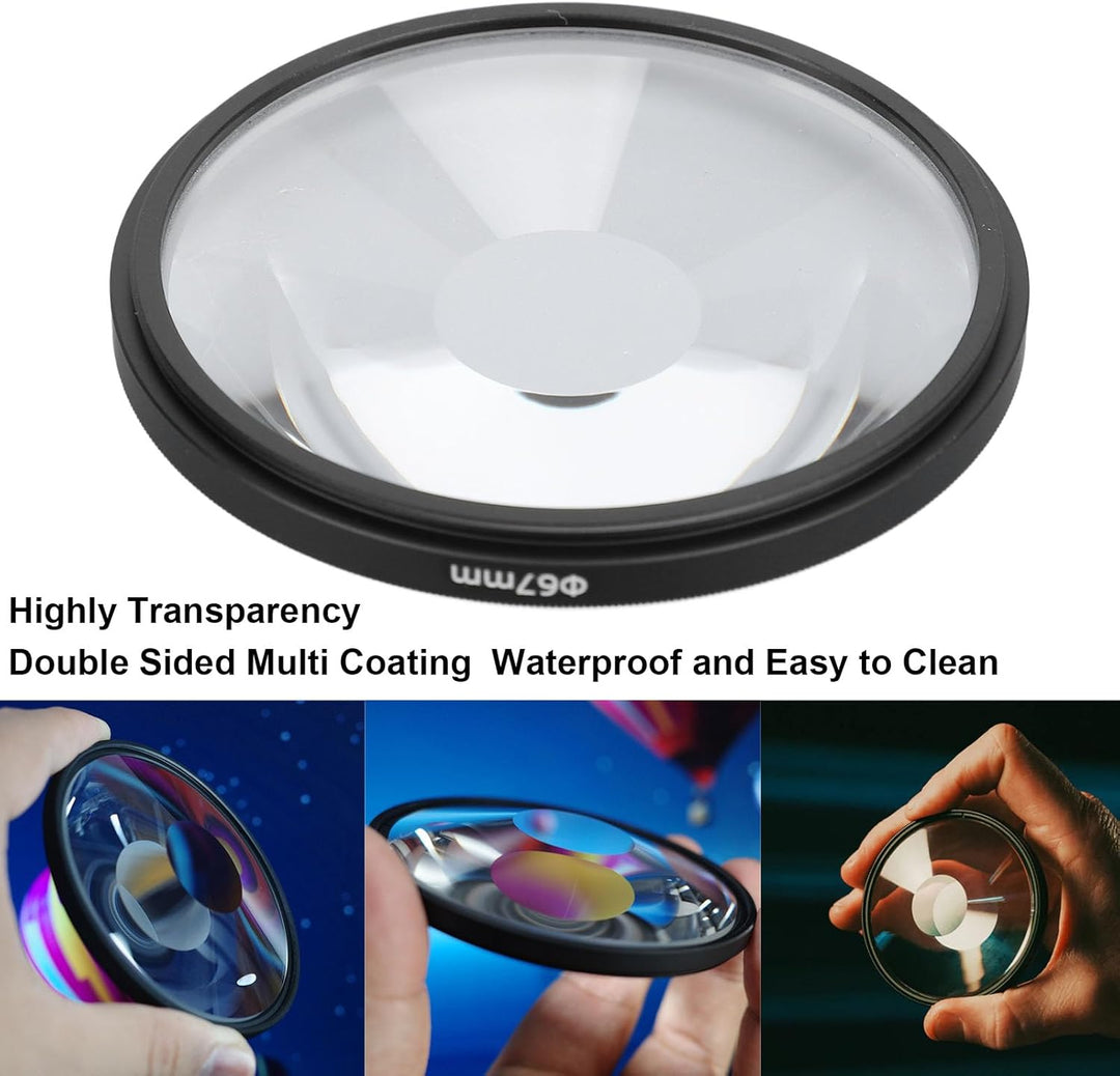 ciciglow 62 mm Spiralförmiger Halo-Effektfilter aus Optischem Glas, MRC-Beschichtung, Wasserdicht, K