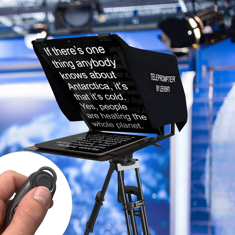 Leeventi Teleprompter 4.0 I Kompatibel mit iPhone, iPad, Android Smartphones, Foto- oder Videokamera