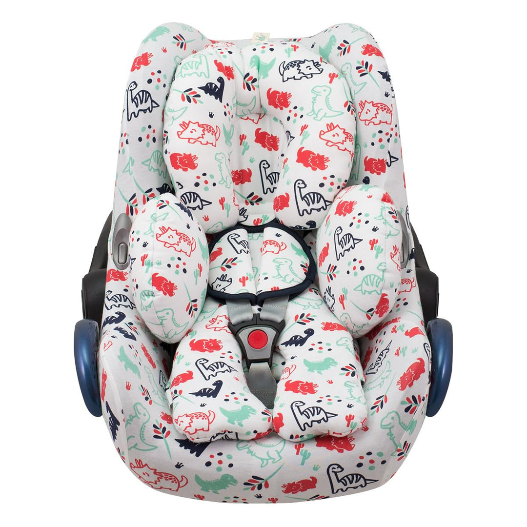 JYOKO KIDS Bezug für Autositz kompatibel mit Maxi Cosi Cabriofix, City Streety, aus Baumwolle (Dino