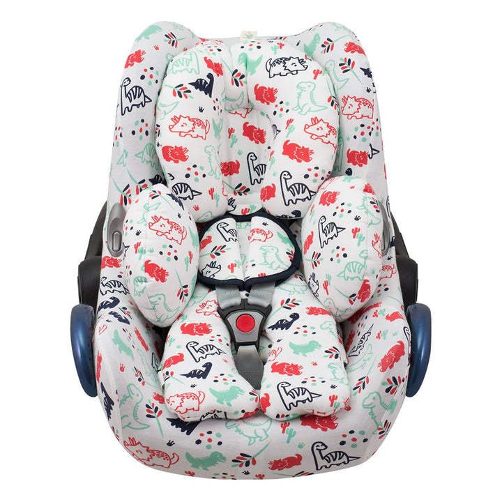 JYOKO KIDS Bezug für Autositz kompatibel mit Maxi Cosi Cabriofix, City Streety, aus Baumwolle (Dino