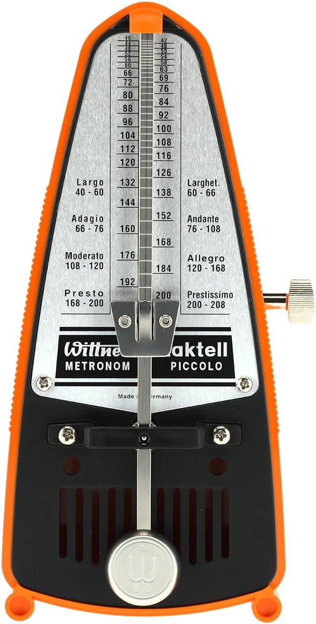 Wittner Metronom 830 231 Kunststoffgehäuse ohne Glocke Taktell Piccolo orange orange Single, orange