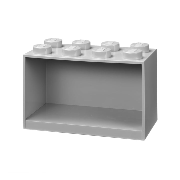 Room Copenhagen LEGO Brick Shelf 8 KNOBS, Grau Grau 8 Knöpfe, Grau 8 Knöpfe