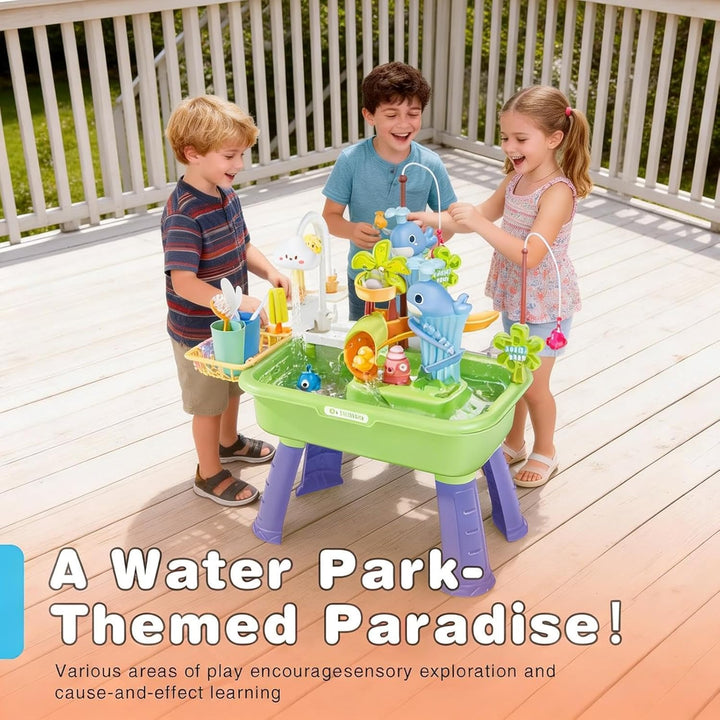 Generisch Wasserspieltisch für Kinder, Spielbecken mit Fliessendem Wasser und Einer Pumpe, Sand und