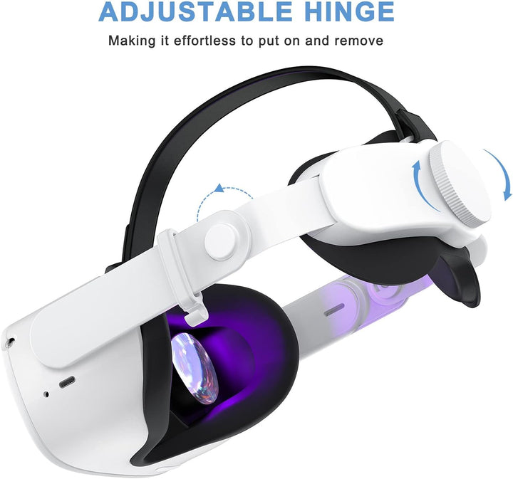 SUPERUS Kopfband & Silikon Face Cover Kompatibel mit Oculus/Meta Quest 2 Zubehör, verbesserter Komfo