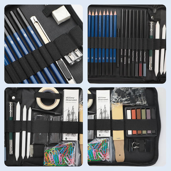 Skizzen Zeichen Bleistift Set,Zeichenstift-Set für Skizzieren und Zeichnen Profi Art Set mit Zeichne