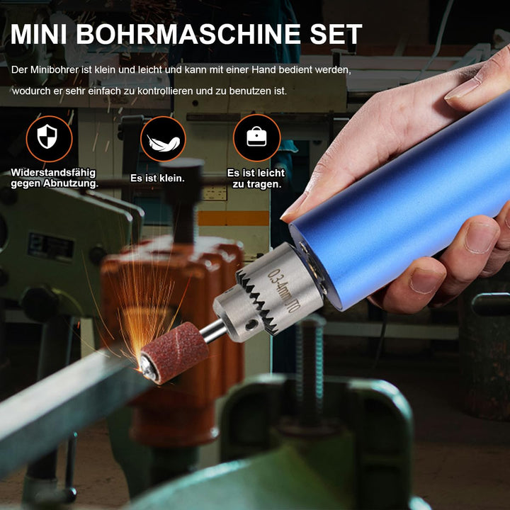 SUDEG Mini Bohrmaschine Set,Elektrisch Mini Drill Bohrmaschine Tragbare Handbohrmaschine Handbohrer