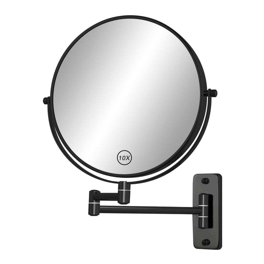 8" Kosmetikspiegel Wandmontage, 1X/10X Doppelseitiger Rasierspiegel, 360° Schwenkbar Ausziehbarer Ba