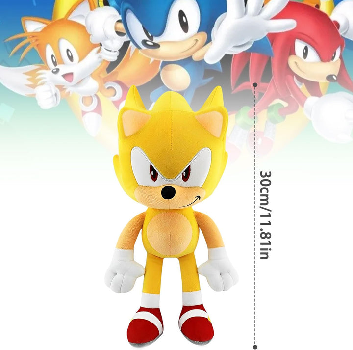 S-onic Tails Kuscheltier, 30cm S-onic Plüschfigur, Kinder S-onic Plüschpuppen, Cartoon Anime S-onic
