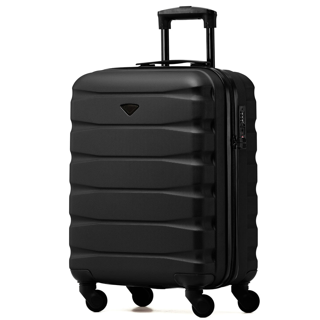 Flight Knight Leichte 4-Rad-ABS-Hartschalenkoffer Handgepack, zugelassen fur uber 35 Fluggesellschaf