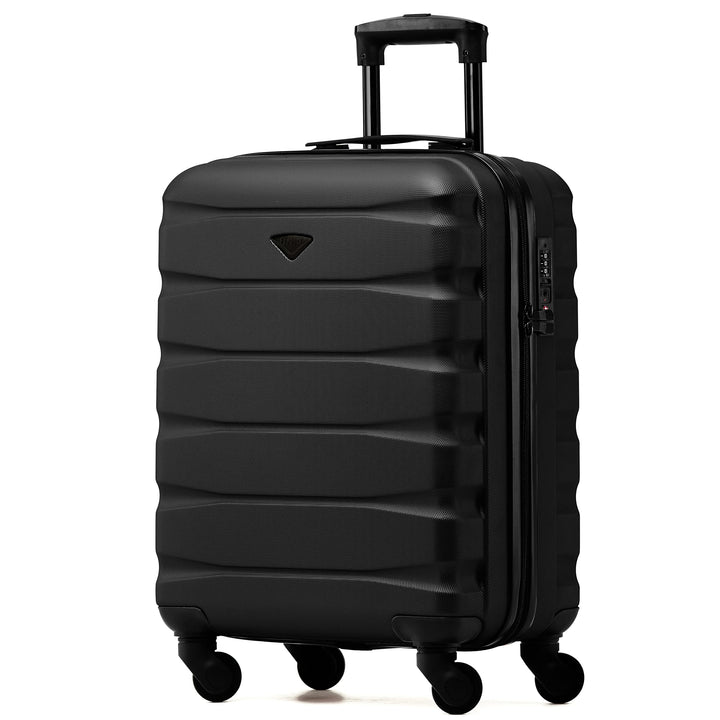 Flight Knight Leichte 4-Rad-ABS-Hartschalenkoffer Handgepack, zugelassen fur uber 35 Fluggesellschaf