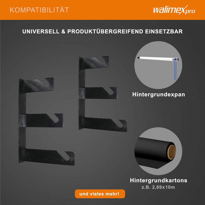 Walimex 3-fach Hintergrund haken (2er Set) nur Haken, nur Haken
