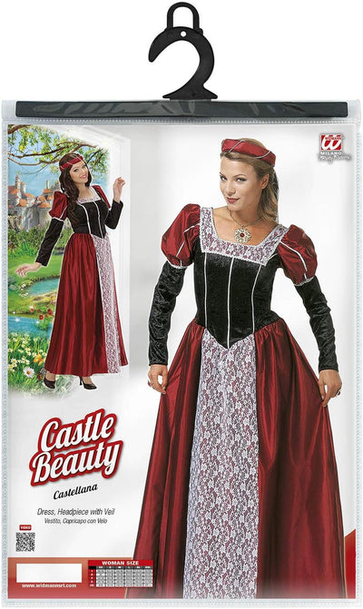 "CASTLE BEAUTY" (dress, headpiece with veil) - (M), M