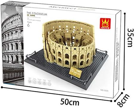 Wange Kolosseum von Rom Architektur-Modell, zur Montage mit Bausteinen Römisches Kolosseum, Römische