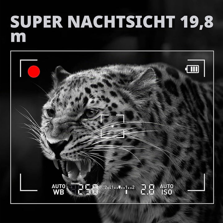 Wildkamera mit 2200mAh Akku, Solar 4K 50MP Wildtierkamera mit Nachtsicht Bewegungsmelder, 850nm IR L