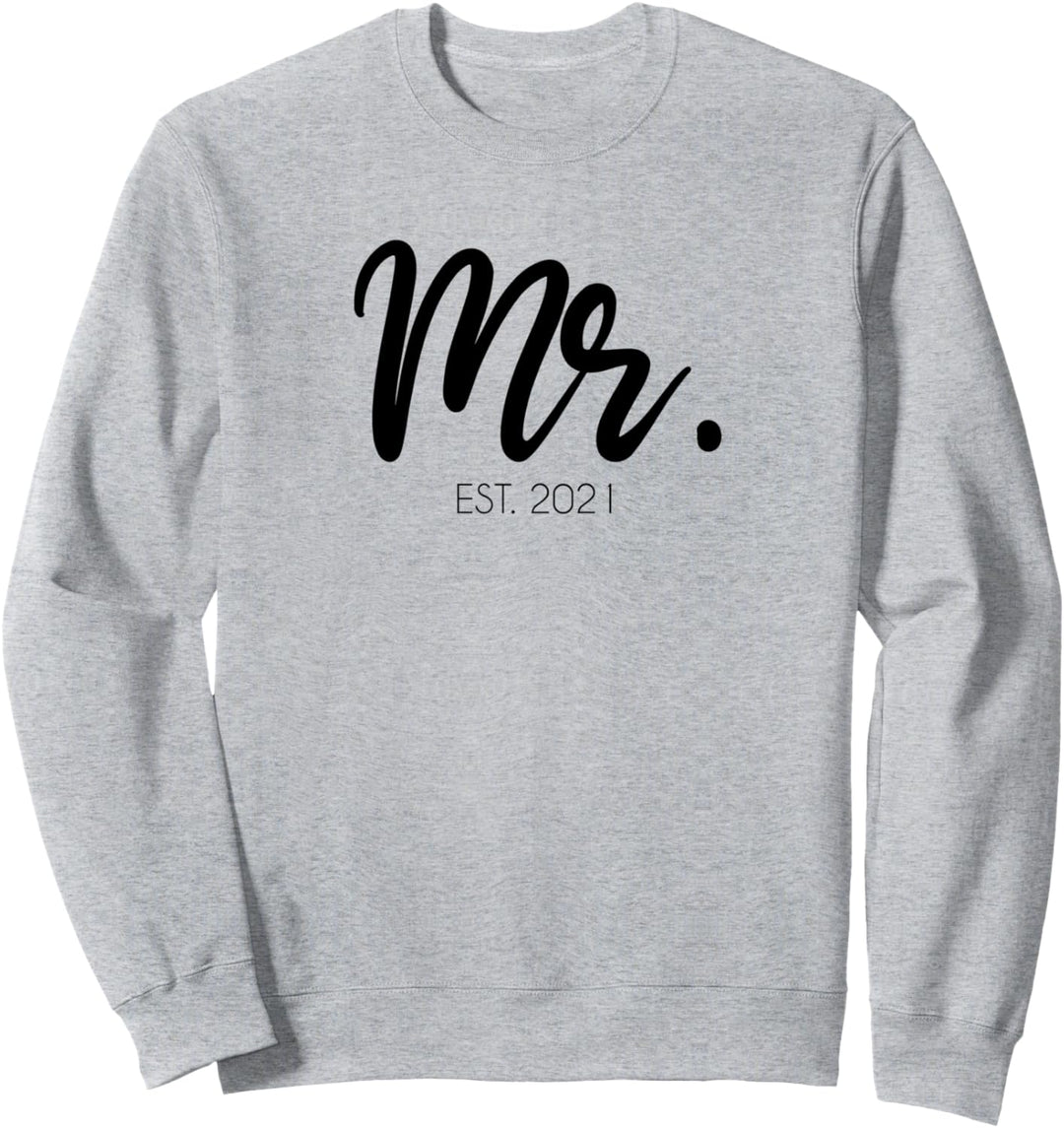 Hochzeits-Geschenk Mr. Est. 2021 Bräutigam Sweatshirt