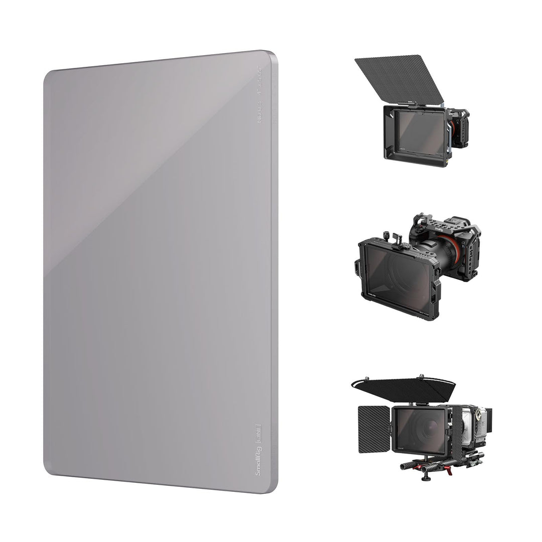 SMALLRIG 4 x 5.65 ND 0,3 (1 Stop) Filter, quadratischer Neutraldichtefilter, 4 mm Dickes, mehrschich