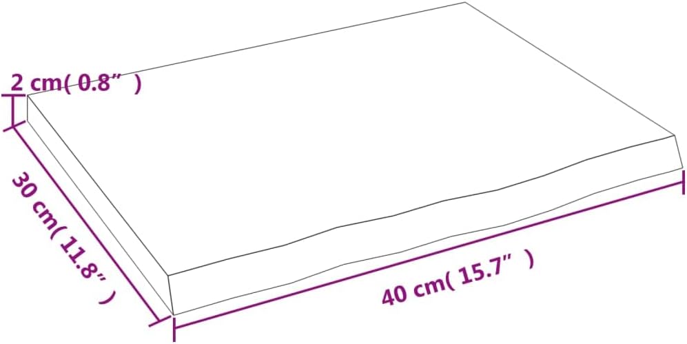 vidaXL Waschtischplatte, Multifunktional Arbeitsplatte mit Naturkante, Waschtischkonsole Tischplatte