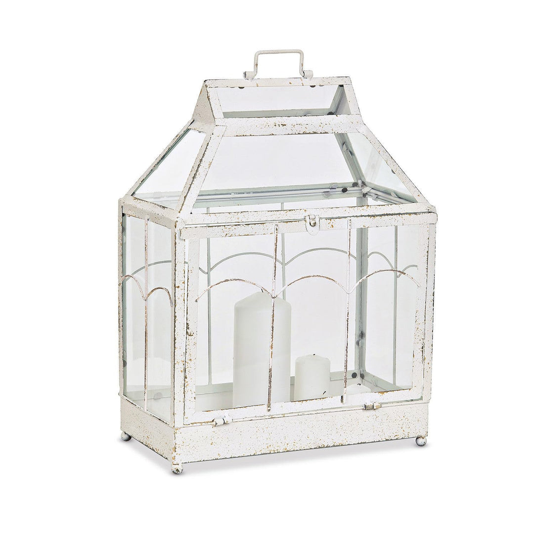 LOBERON® Laterne Couriar, individuell befüllbar, handgemachtes Shabby-Finish, Deko-Objekt mit Vintag