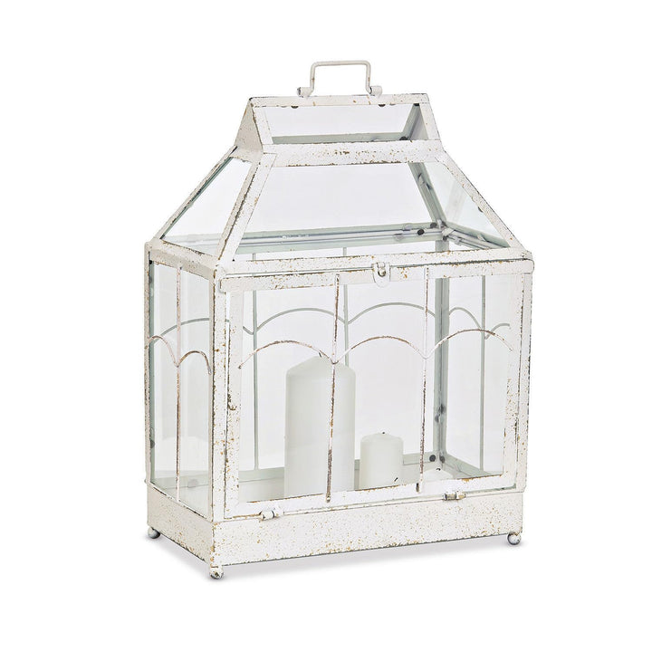 LOBERON® Laterne Couriar, individuell befüllbar, handgemachtes Shabby-Finish, Deko-Objekt mit Vintag