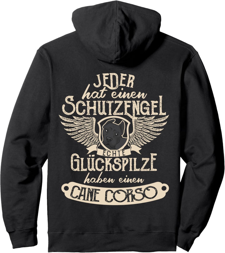 Cane Corso Italiano mit Schutzengel Spruch Pullover Hoodie