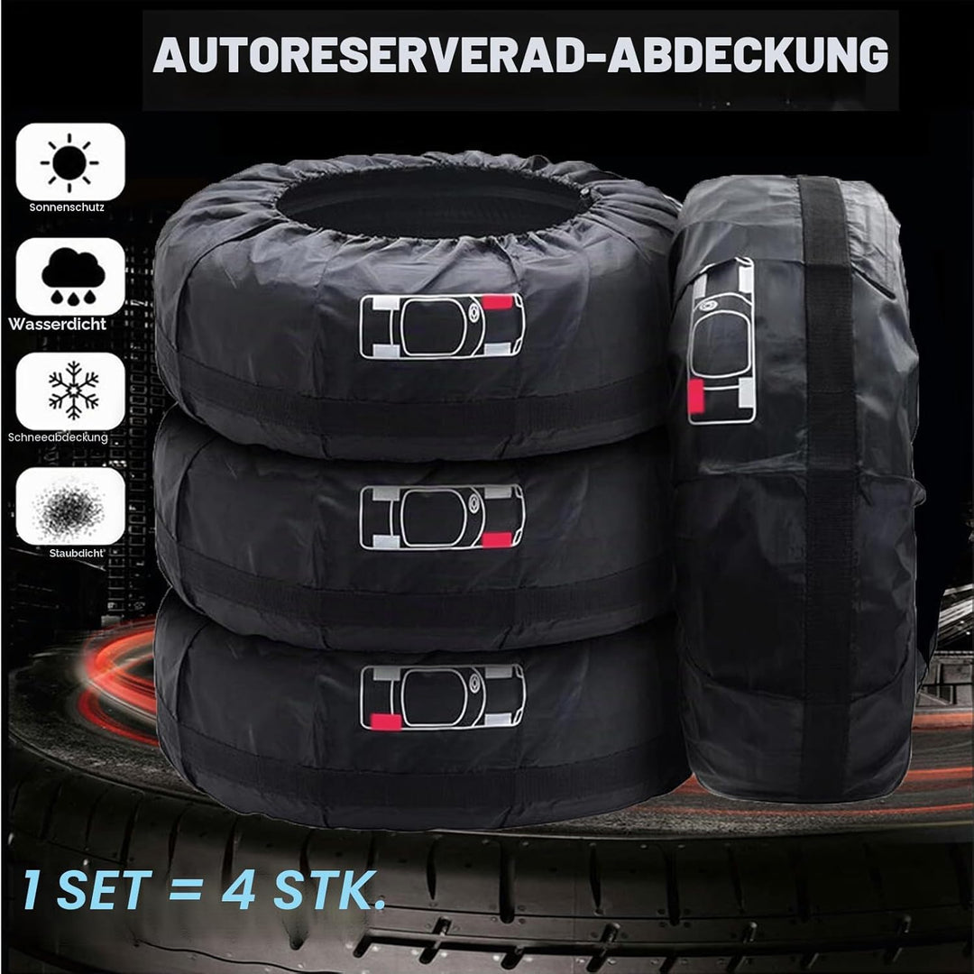 Auto Reifentaschen-Set, 13-16" Wasserdicht Staubdicht 4-teilig Auto-Ersatzreifenabdeckungen, Reifen-