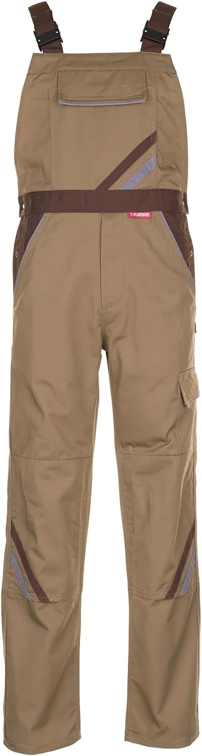 Planam Highline Herren Latzhose Khaki braun Zink Modell 2334 Grösse 25 khaki/braun/zink 25, khaki/br