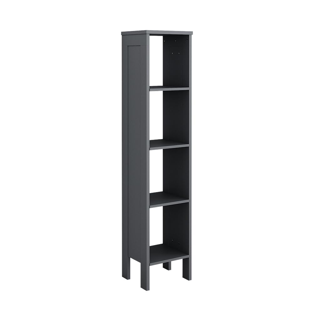 VitaliSpa Kinderregal Ajaton, Grau, 35.2 x 159.5 cm, zur Aufbewahrung von Spielzeug und Büchern mit