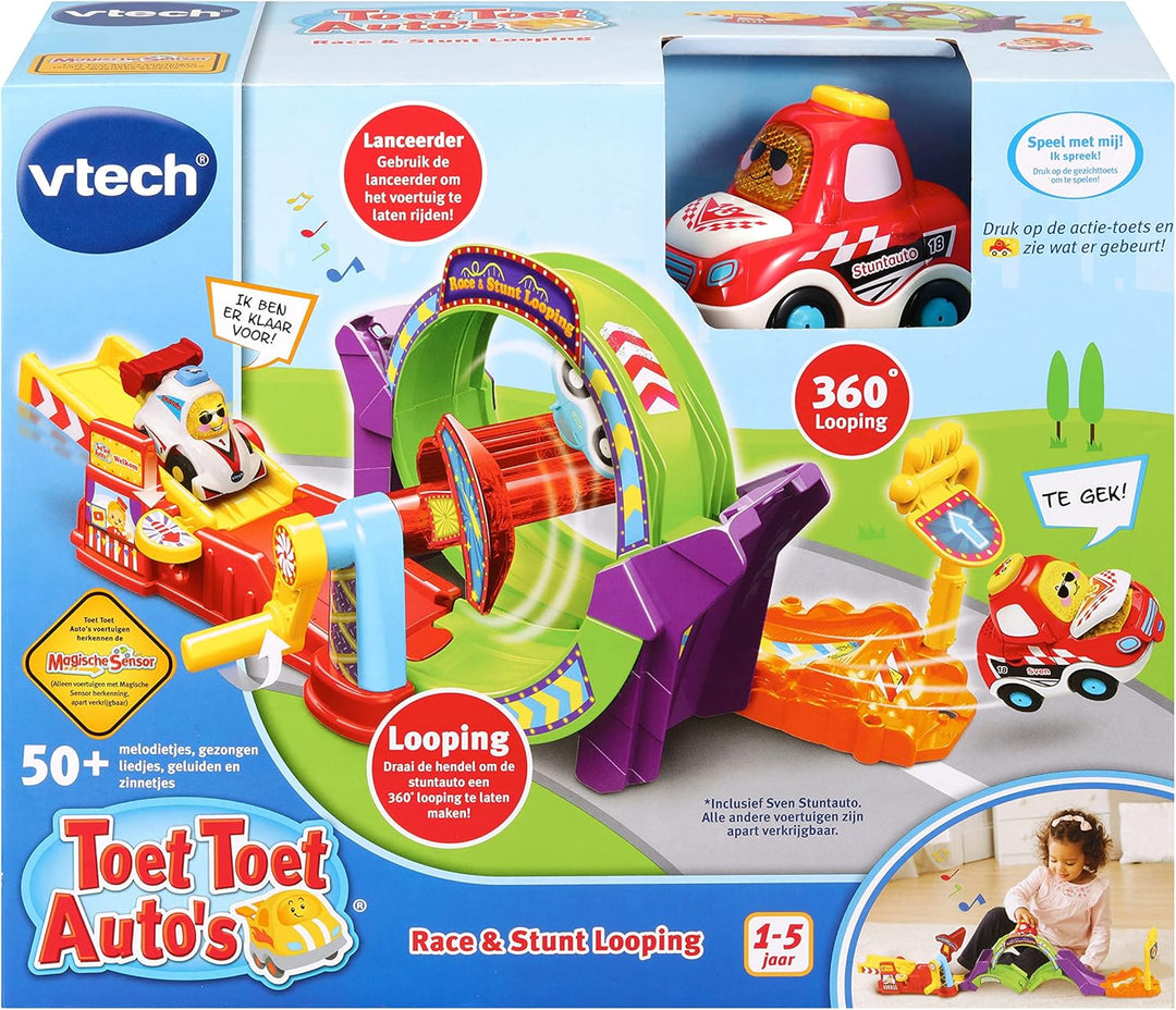 VTech - TUT TUT TUT Autos - Race & Stunt Looping - Inklusive Sven Stunt Auto - Lernspielzeug - Robus