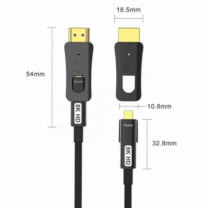YIWENTEC HDMI Fibre Cable 4k@60Hz HDCP2.2 4:4:4 High Speed 18Gbps HDR 3D 4K2K HDMI Optic Fiber Cable