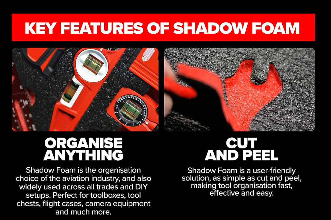 Shadow Foam Einlagen für Nuprol Large Hard Case | Cut and Peel Foam Einlagen für Nuprol Airsoft Case