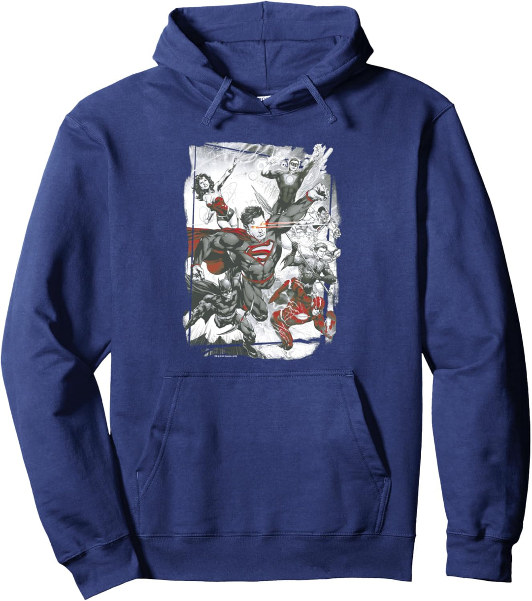Justice League Green and Red Pullover Hoodie