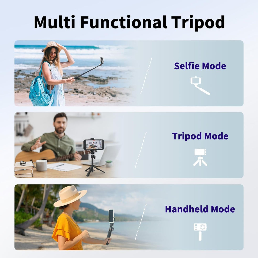 rubesee 62.5cm Mini Stativ Kamera, Tischstativ für Fotografie, Handy Stativ mit 5 Stufen Einstellung