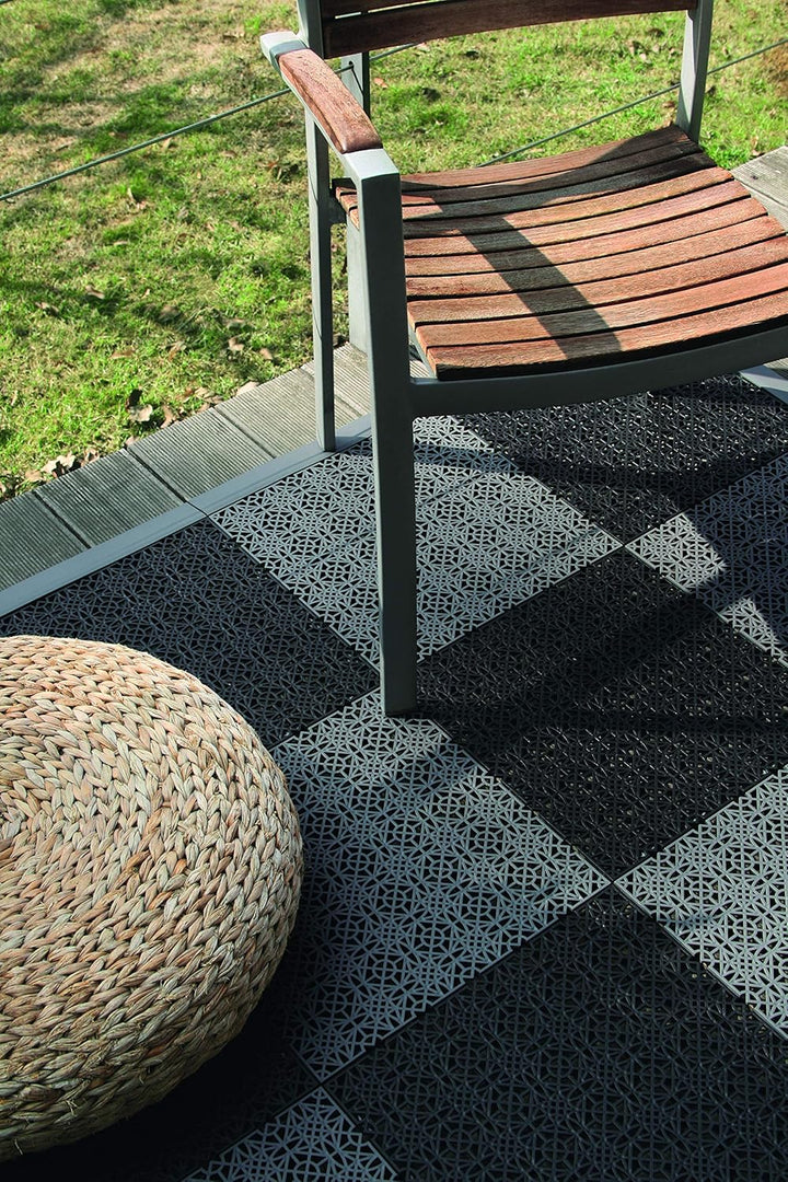 andiamo Terra Sol Terassenfliesen Klicksystem - Kunststoffplatten Aussenbereich für Balkon - Terasse