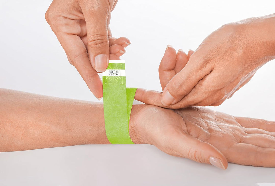 SIGEL EB219 Einlassbänder Super Soft, 2 x 60 Stück, Gelb und Grün fluoreszierend, Festival Armbänder