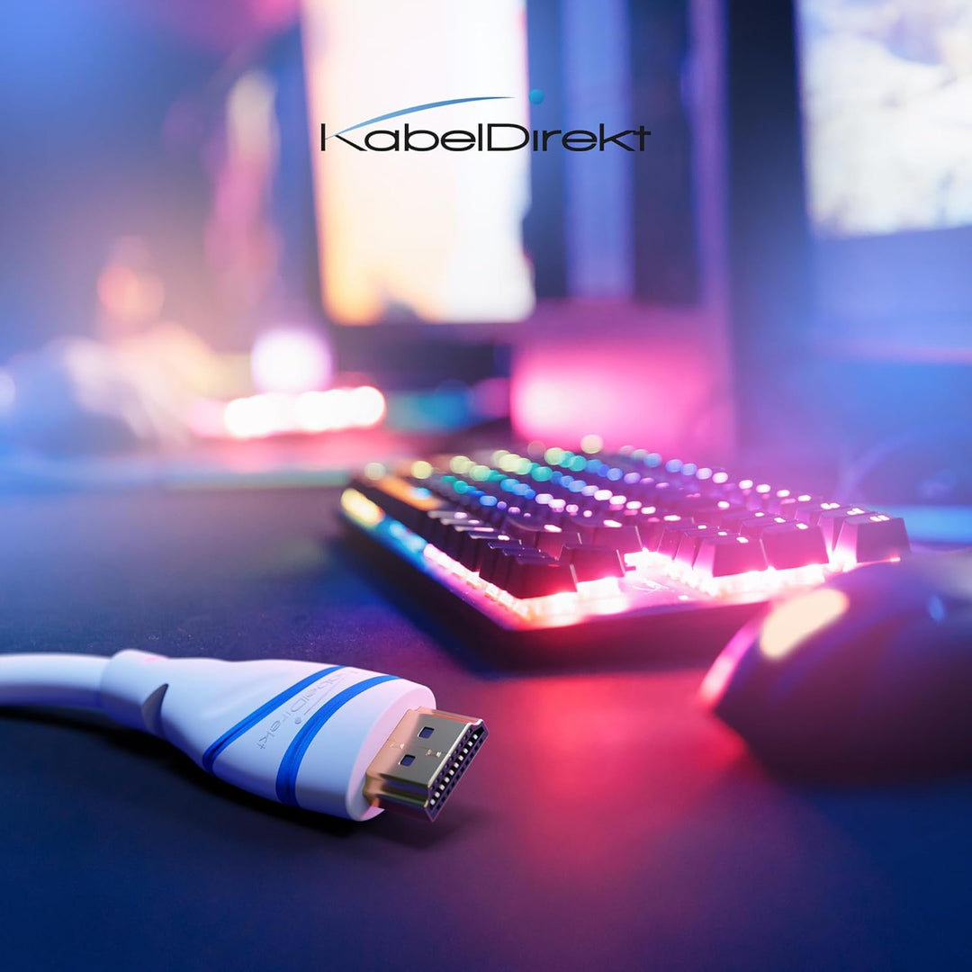 KabelDirekt – 10K &amp; 8K HDMI Kabel, HDMI 2.1 b – 2m, erhältlich in 0,5-5m – Zertifiziert, in Deutschl