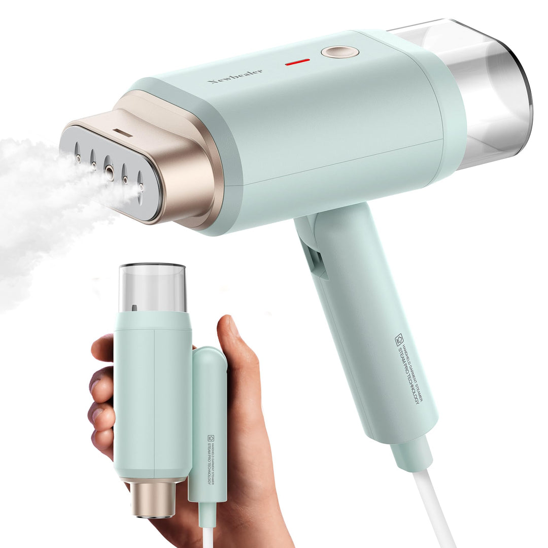 Newbealer Steamer Dampfglätter, 1200W Dampfbügeleisen Reise für Kleidung, 2 Dampfstufen Reisebügelei