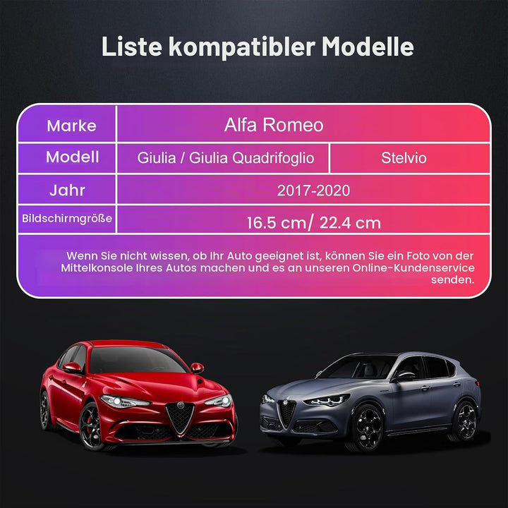 EZoneTronics Wireless CarPlay &amp; Android Auto Retrofit Kit Decoder für Alfa Romeo Giulia Stelvio 2017