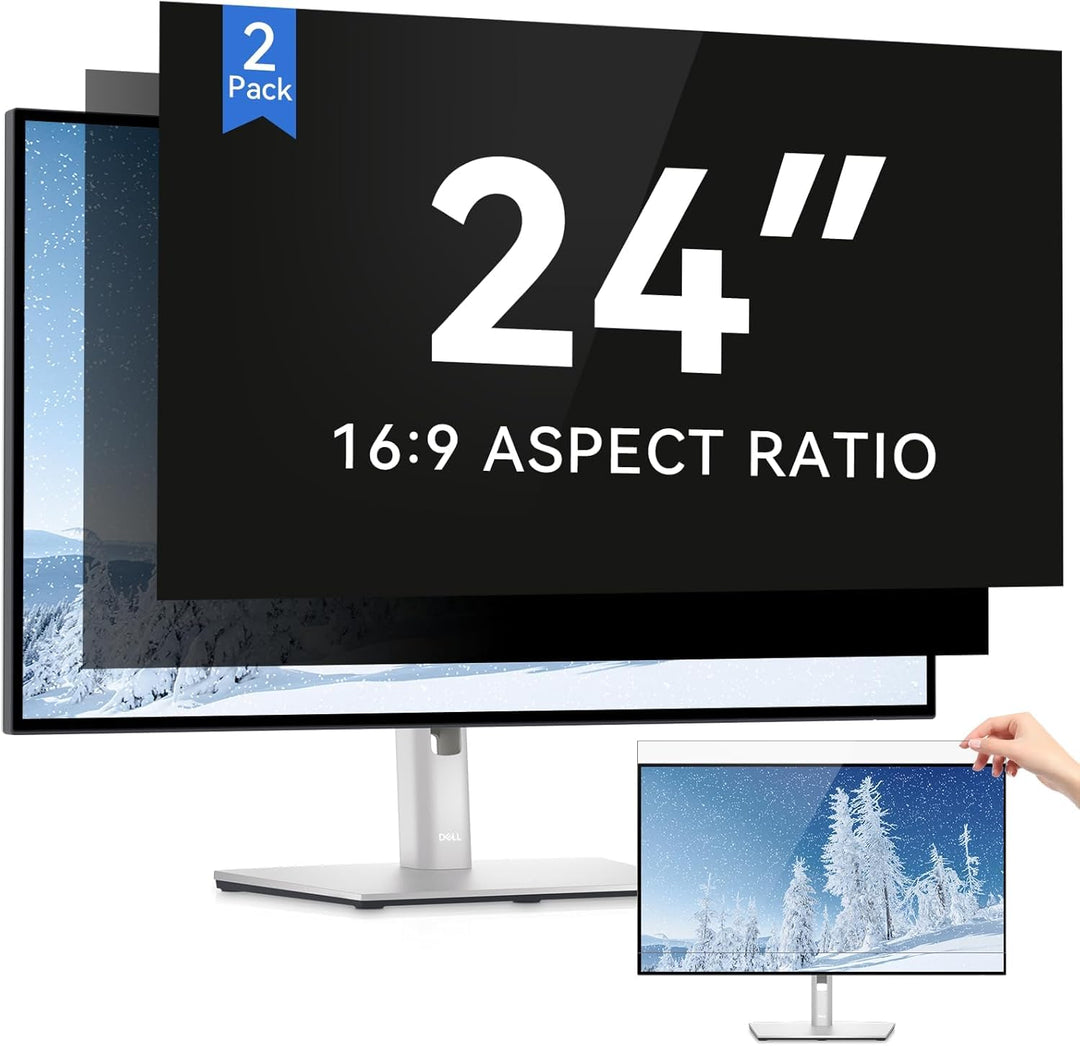 IPROKKO 2 Stück 24 Zoll Computer Sichtschutzfolie for 16:9 Monitor, Abnehmbarer Sichtschutz Anti Bla