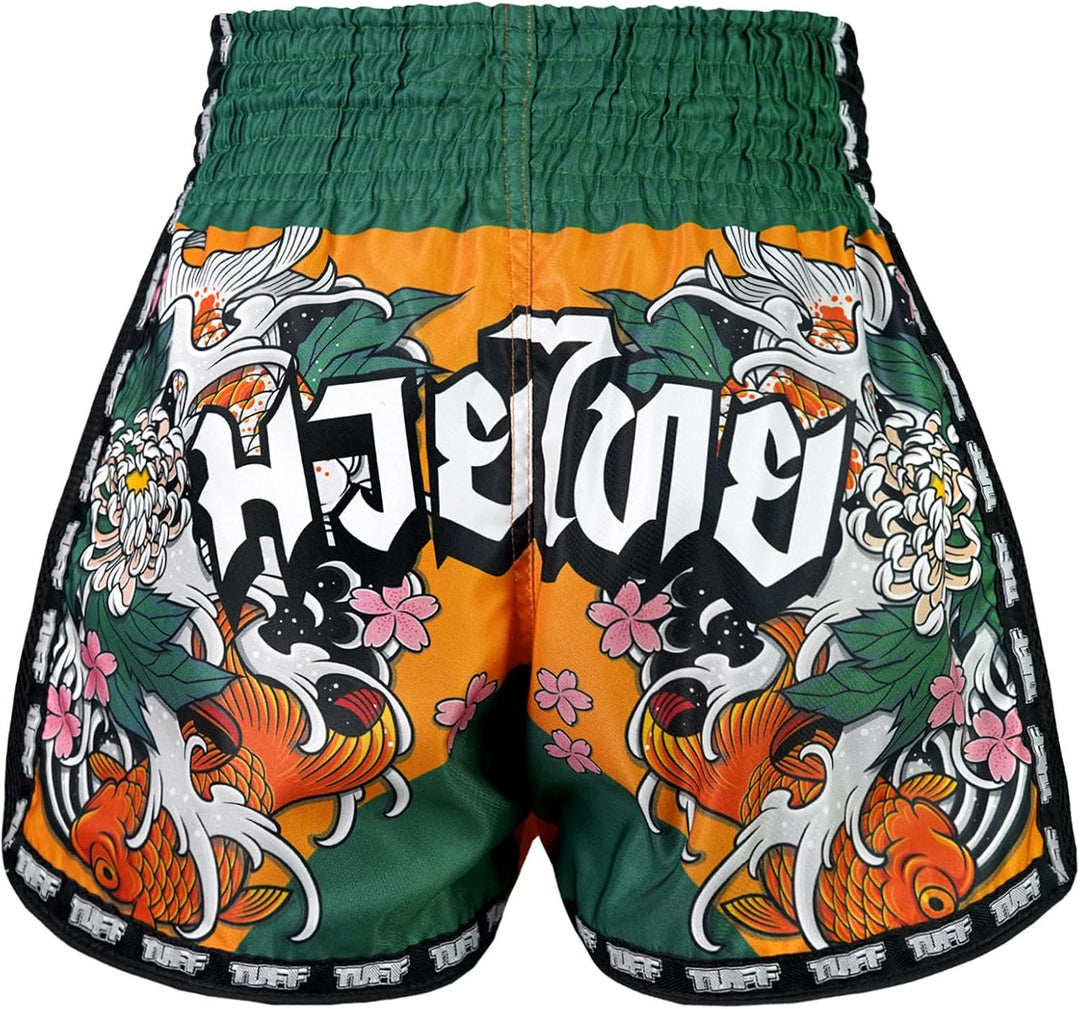 Tuff Sport Retro-Muay-Thai-Shorts, Box-Shorts, klassisch, schmaler Schnitt, MMA, Kickboxen, Workout-