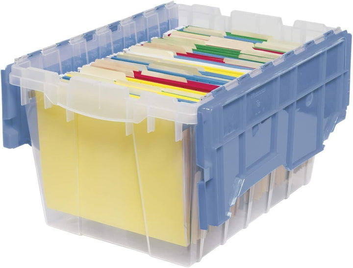 Akro-Mils 66486 Fileb Hängeregistraturenbox aus Kunststoff mit befestigtem Deckel, 53,8 x 38,1 x 30,