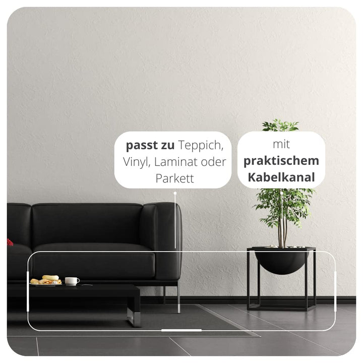 REESE Sockelleisten Schwarz | Weimarer Profil | MDF Folie | 80mm Höhe | 20 Stück / 46 lfm 80mm 20 St