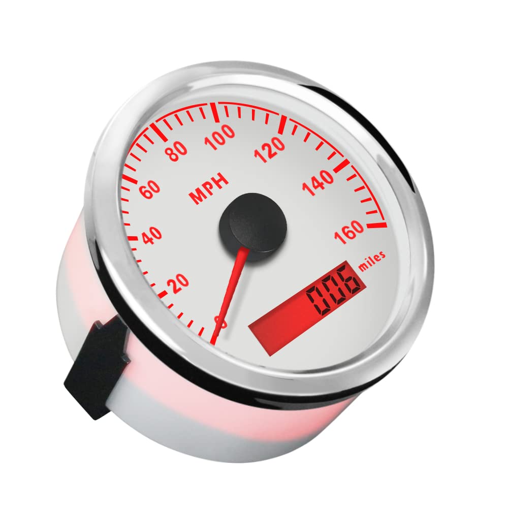 ELING Wasserdichte GPS Tachometer MPH Tachometer 160MPH Für Auto Motorrad Boot Mit Hintergrundbeleuc