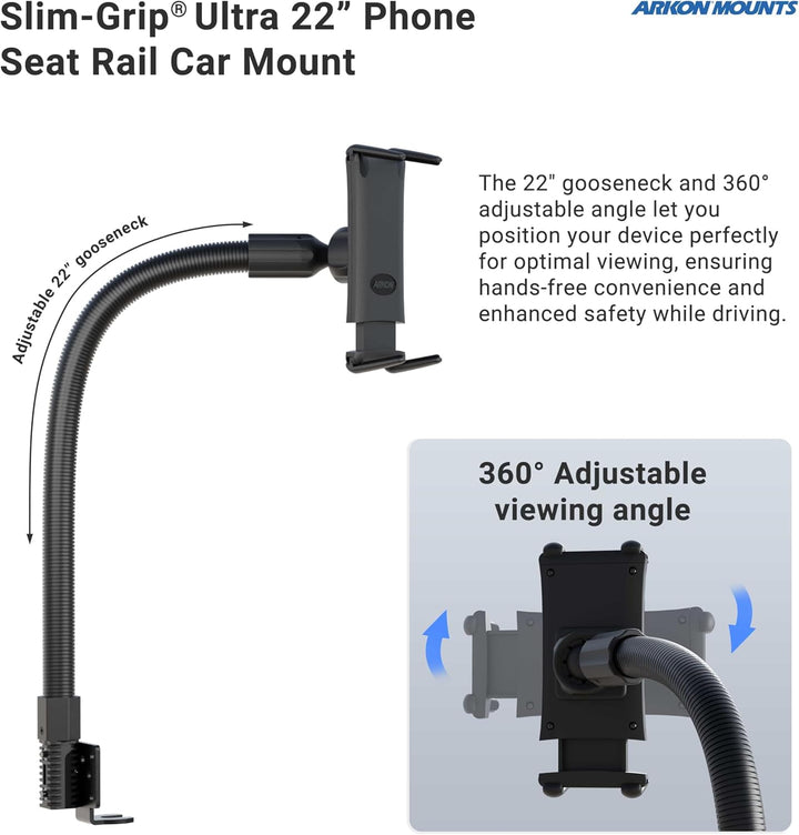 ARKON Kfz-Halterung für iPhone 7, 6S, 6 Plus, iPhone 7 6S, 6, Galaxy Note 5, 4, S7, Schwarz, Halteru