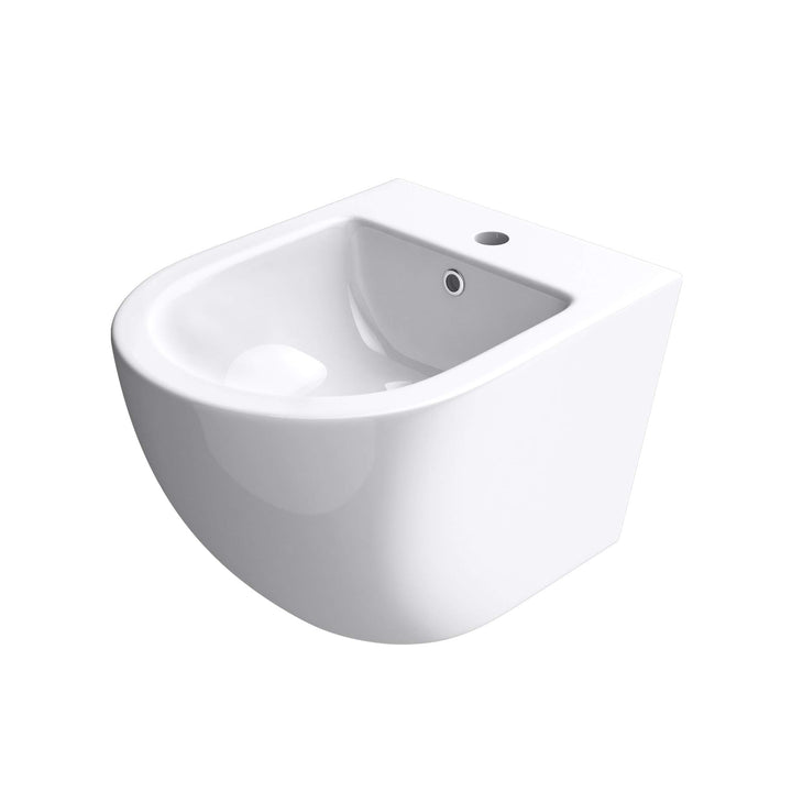 Mai &amp; Mai Hänge-Bidet D179 Weiss 48,5x36x36cm aus Keramik 1-Hahnloch schmutzabweisende Oberfläche We